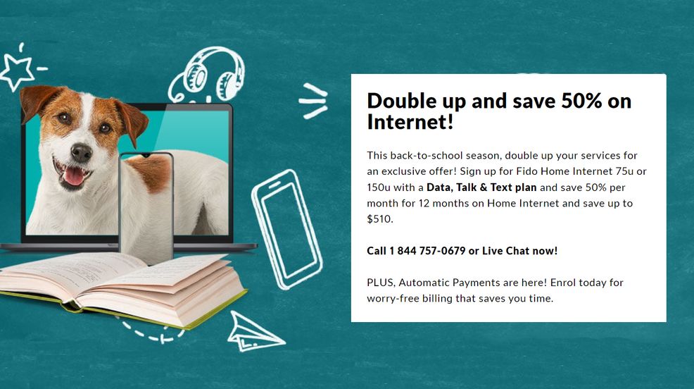 Fido’s 75Mbps and 150Mbps plans are 50 percent off in Ontario