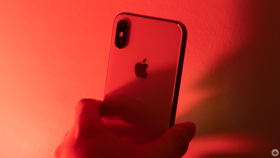 Apple logo on an iPhone