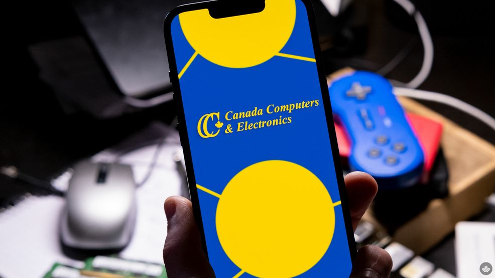 Canada Computers header on phone