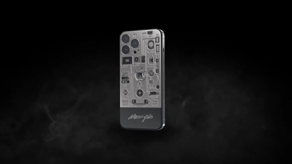This custom iPhone 13 sports part of the 2007 iPhone’s motherboard on its back
