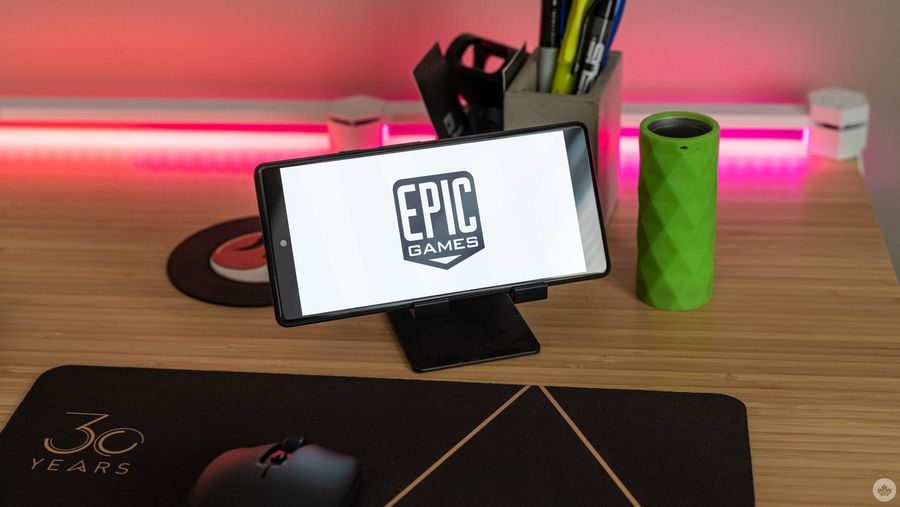 Epic Games logo on a Pixel 6