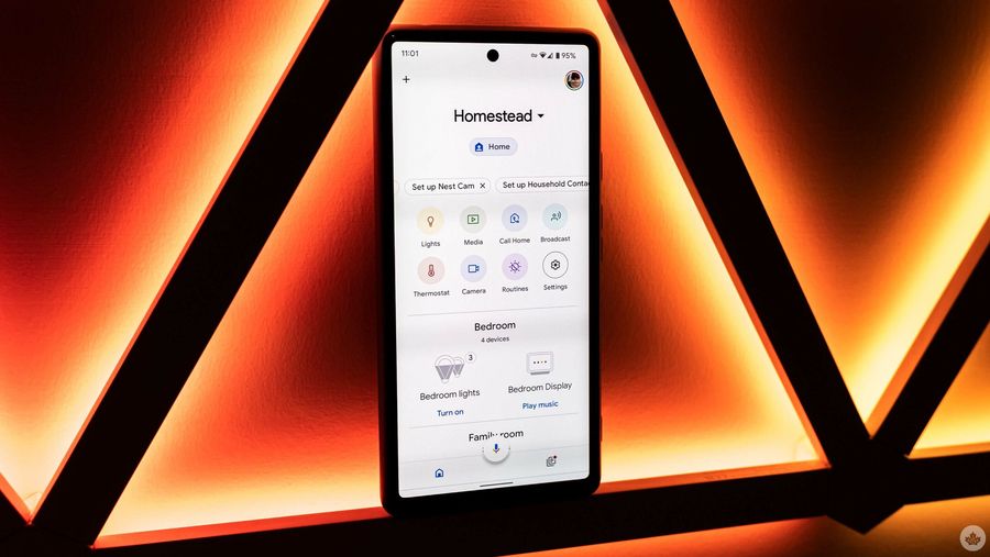 Google Home app on Pixel 6