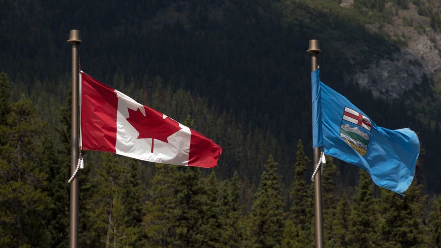 Alberta Canada flags