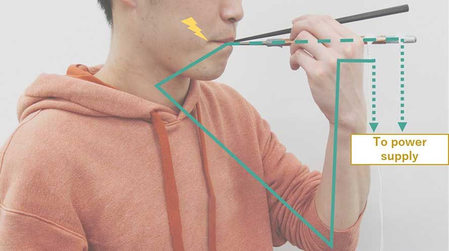 Scientist develops electric chopsticks to make food taste saltier