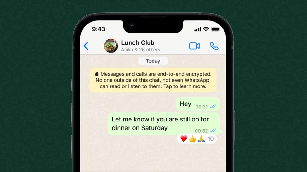 WhatsApp now finally supports emoji reactions