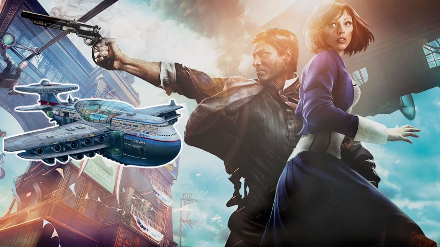 BioShock Infinite key art with sky hotel