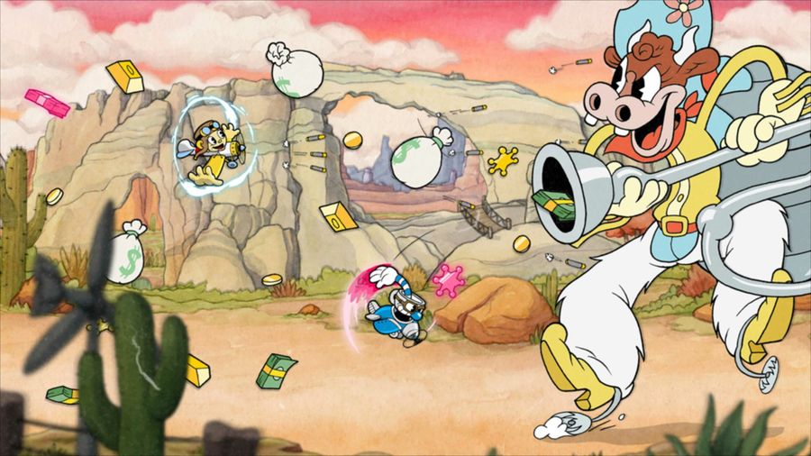 Cuphead: The Delicious Last Course plane gameplay