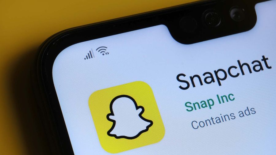Snapchat app listing on a smartphone