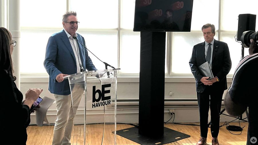 Behaviour Interactive Toronto opening with CEO Remi Racine and Toronto Mayor John Tory