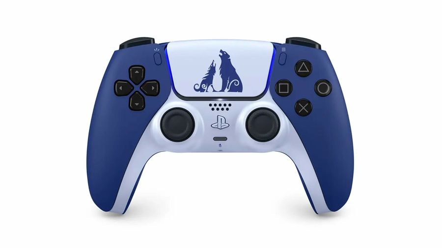 God of War: Ragnarok blue-and-white PS5 controller