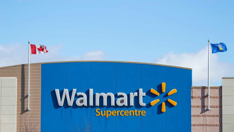 exterior shot of a Walmart Supercentre in Canada