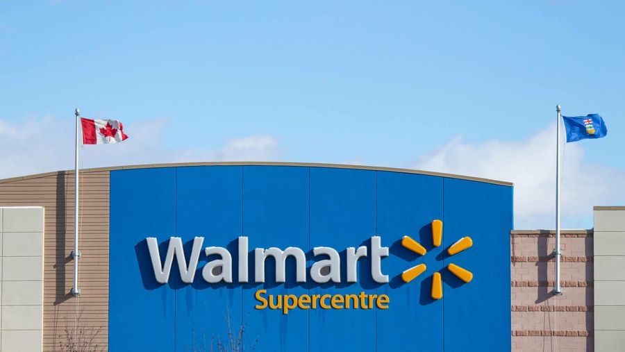 exterior shot of a Walmart Supercentre in Canada