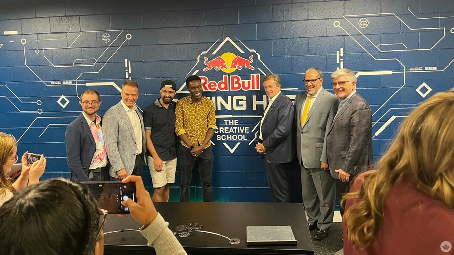 Toronto Metropolitan University Red Bull Gaming Hub launch with Toronto Mayor John Tory and other guests