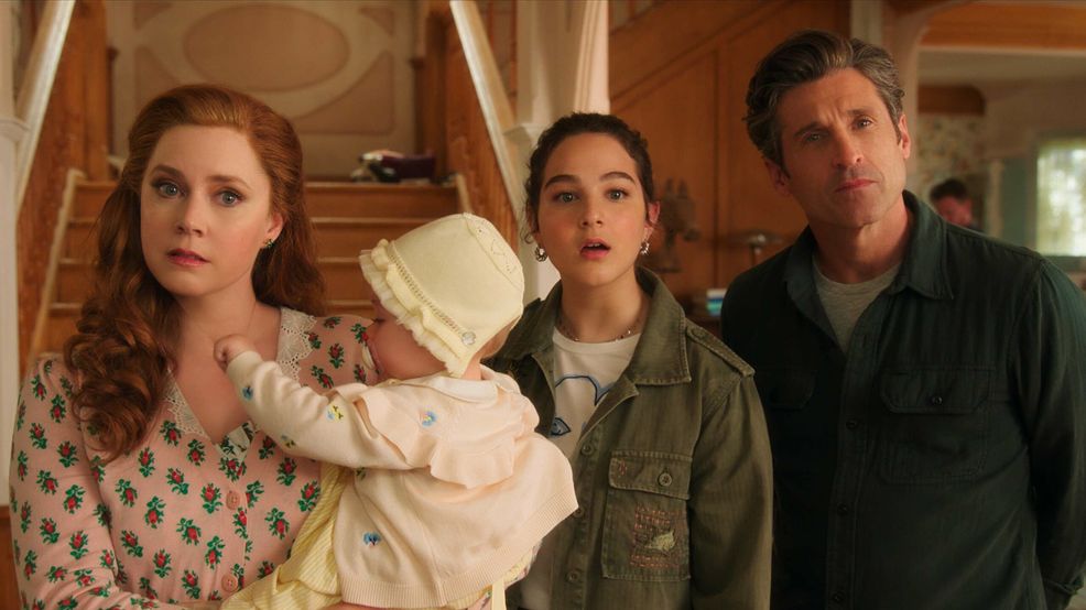 Amy Adams, Gabriella Baldacchino and Patrick Demsey in Disenchanted.
