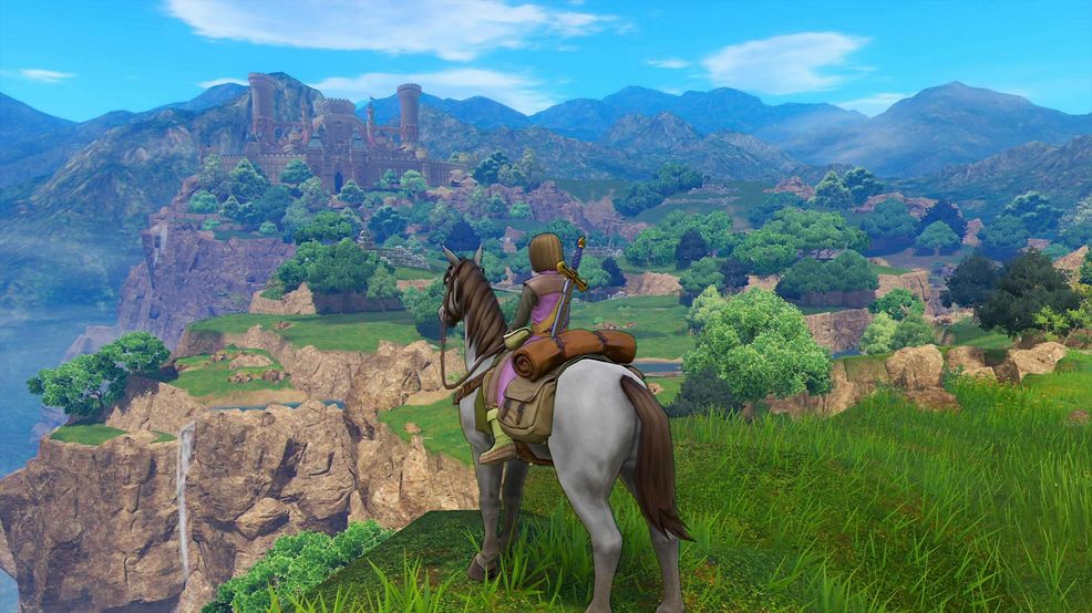 Dragon Quest XI Hero on horseback