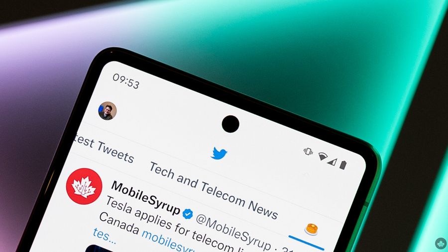 Twitter logo in the Android app