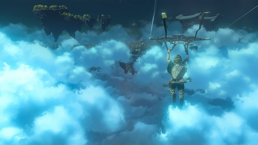 The Legend of Zelda: Tears of the Kingdom Link gliding