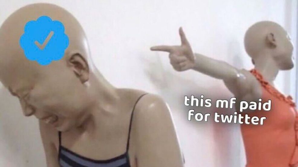 Twitter Blue meme
