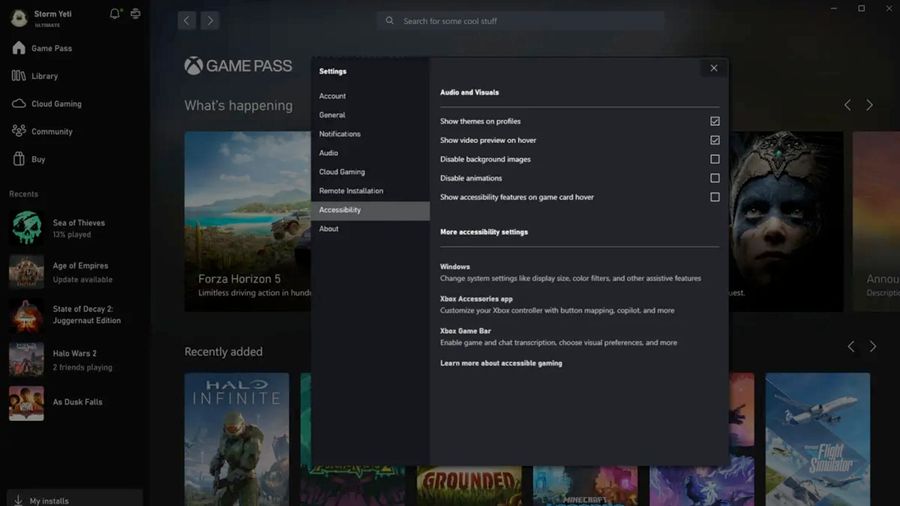 Xbox PC Accessibility
