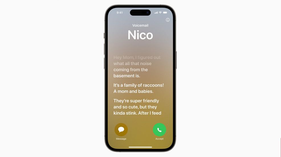 Live Voicemail on iOS 17