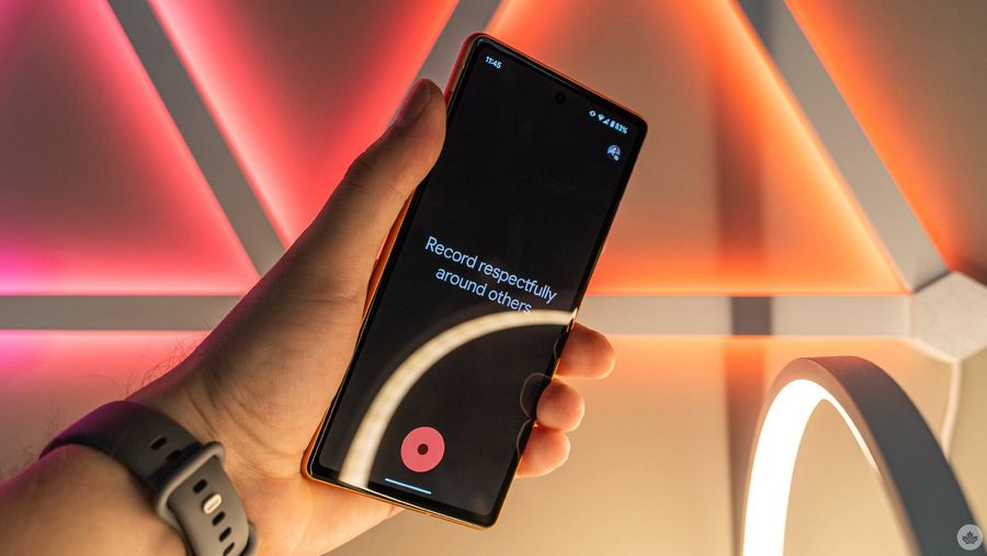 Recorder app on Pixel 7a