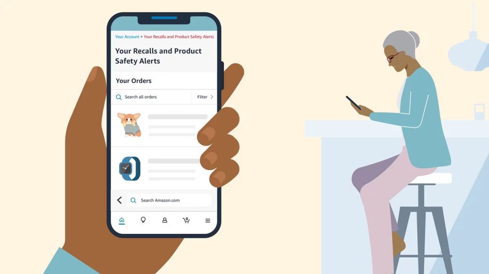Amazon’s new page shows you if any of your past purchases have safety issues