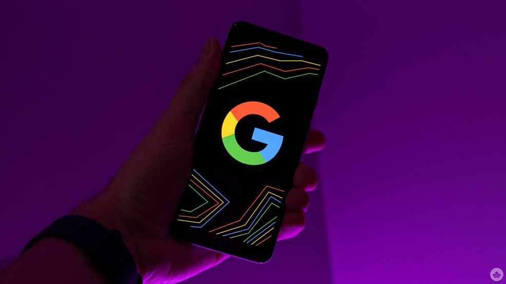 Google logo on a phone