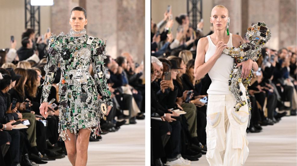 Nostalgic tech meets fashion on the runway at Schiaparelli couture show