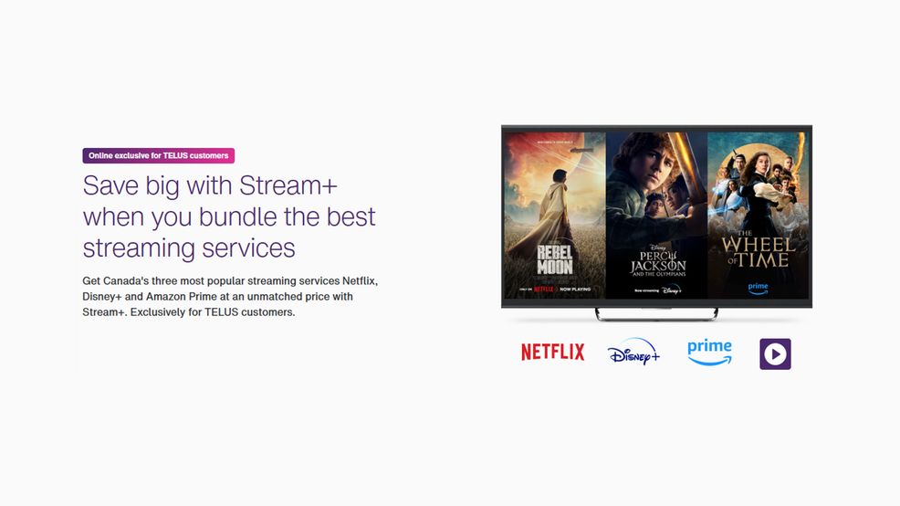Telus revamps Stream+ bundle with Disney+, Amazon Prime