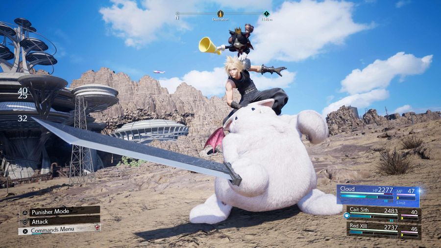 FFVII Rebirth Cloud and Cait Sith