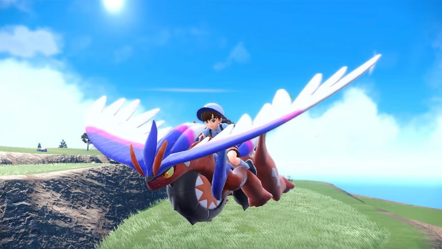 Pokémon Scarlet flying on monster