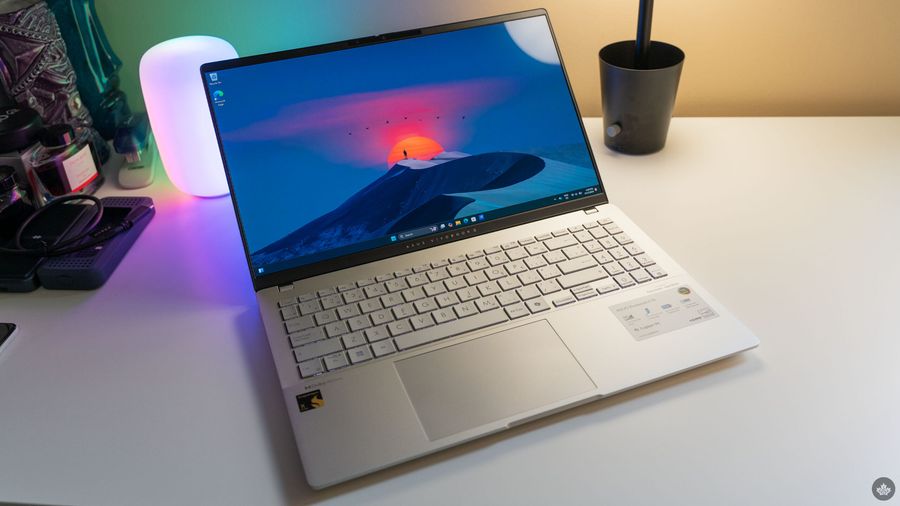 Asus Vivobook S 15 on a desk.