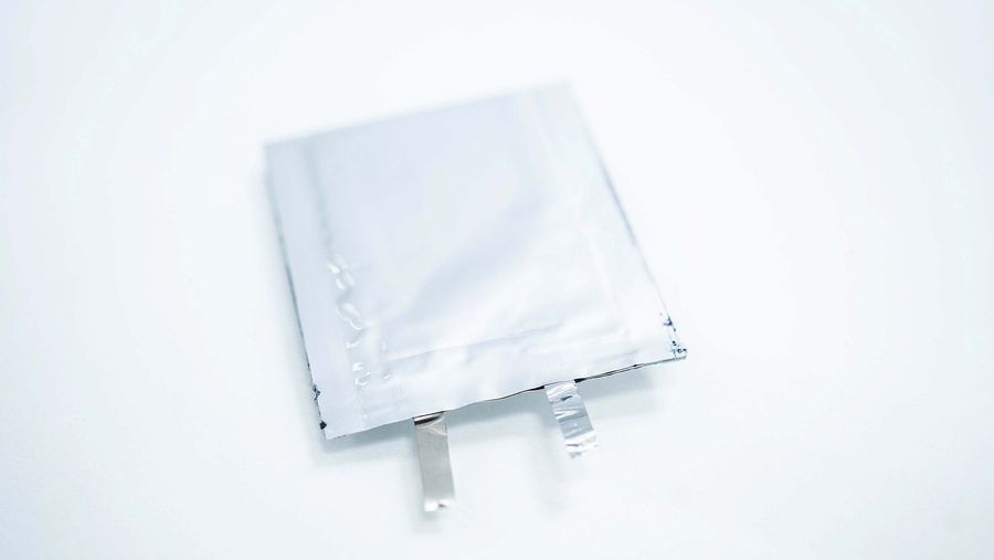 Imec's solid-state battery prototype.