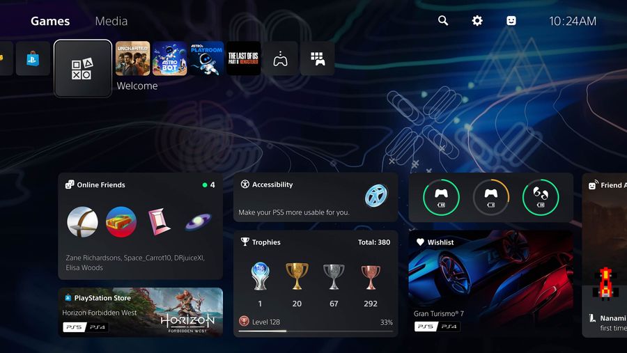 PS5 Welcome Hub