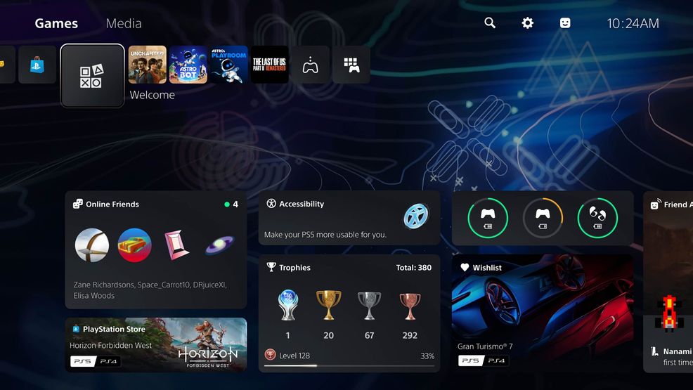 PS5 Welcome Hub