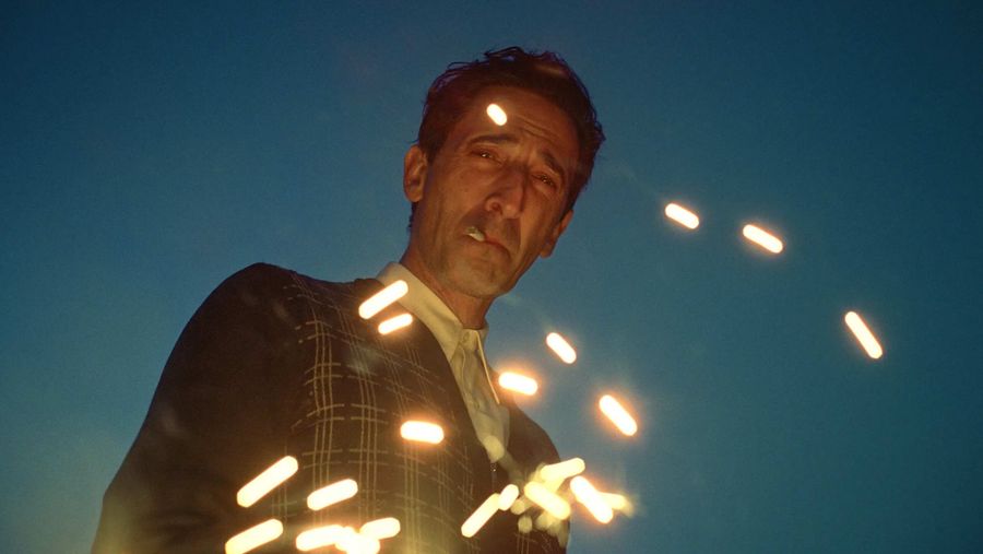 Adrian Brody in the brutalist