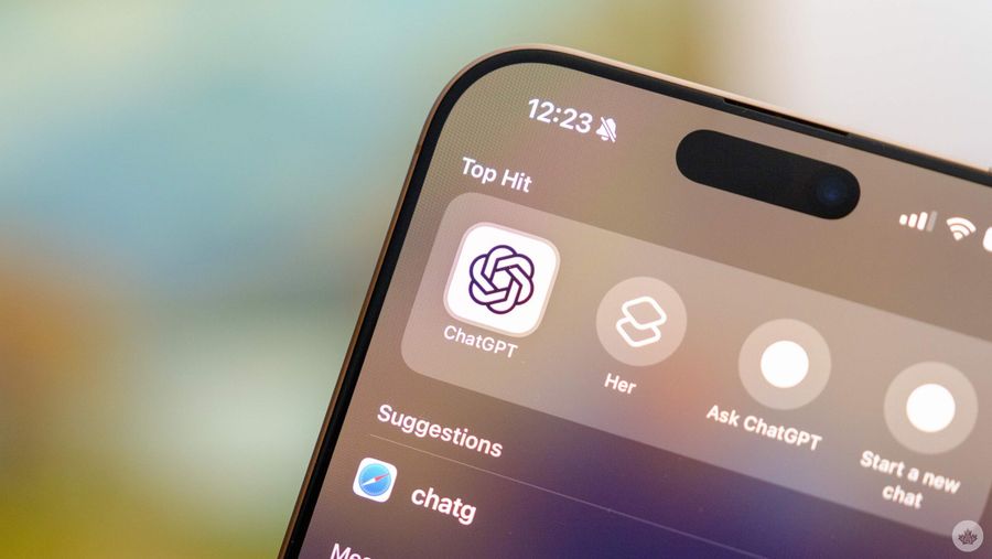 The Chat-GPT icon in Apple's iPhone search