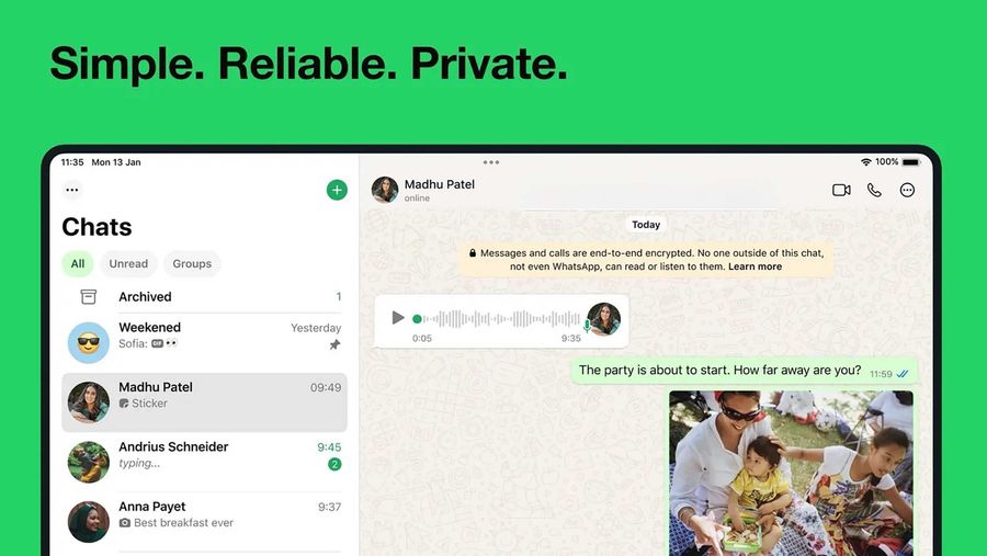 WhatsApp iPad
