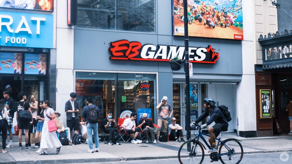 GameStop signs are coming down, EB Games signs are going up
