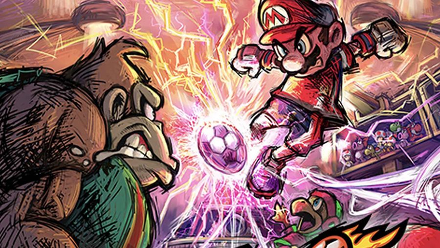 Super Mario Strikers key art