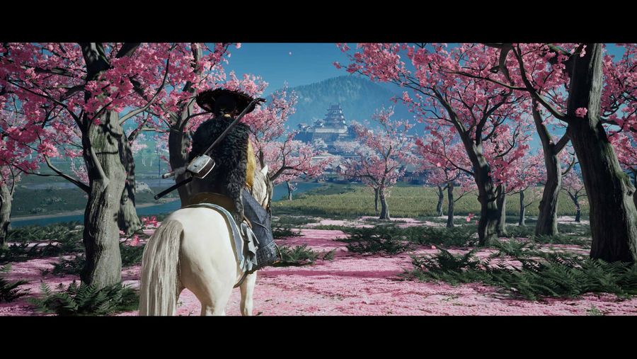 Ghost of Yotei cherry blossoms