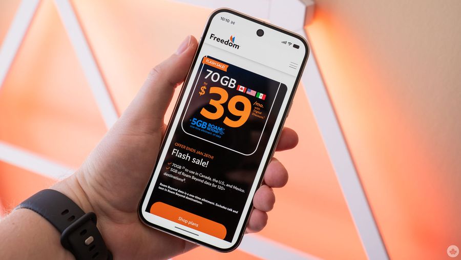 Freedom Mobile $39/70GB flash sale