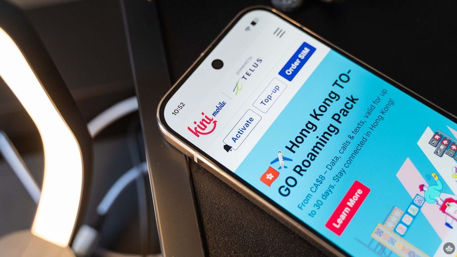 Kini Mobile website on a smartphone.