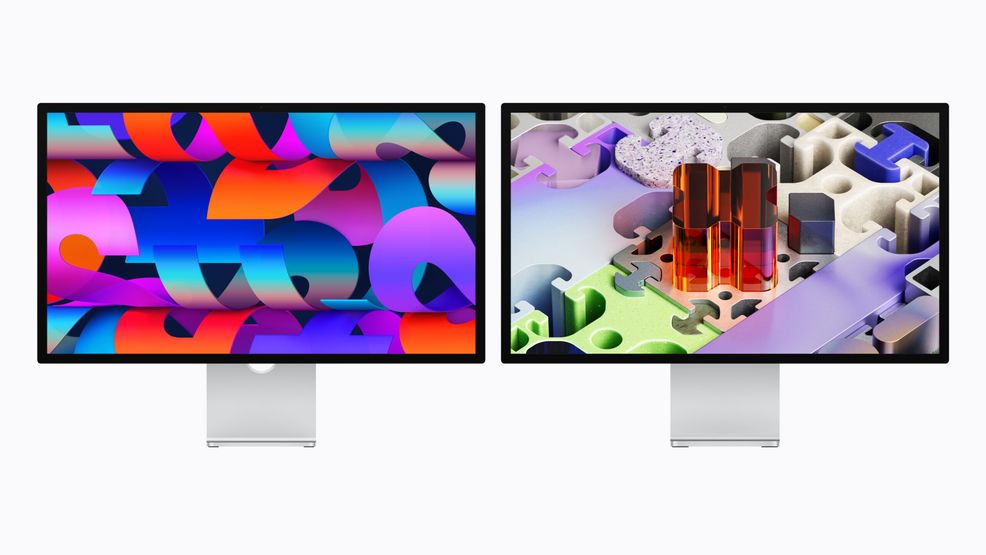 The Apple Studio Display and Studio Display XDR side by side