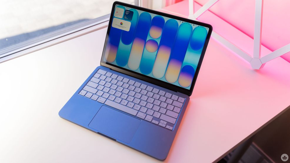 MacBook Neo in indigo.
