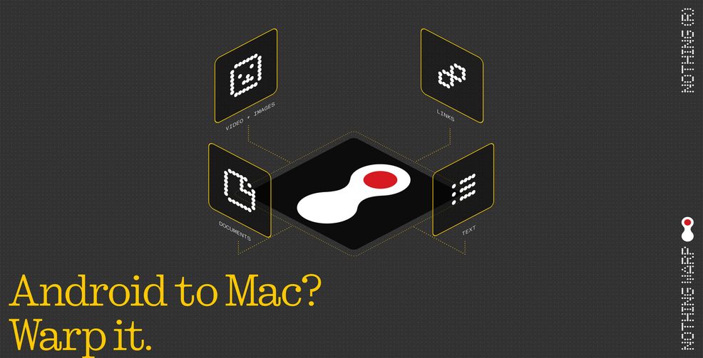Nothing Warp can transfer files between Android and your computer