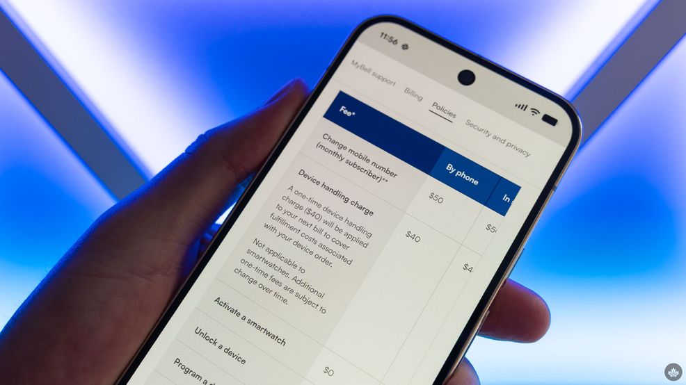 Bell's new device handling fee.