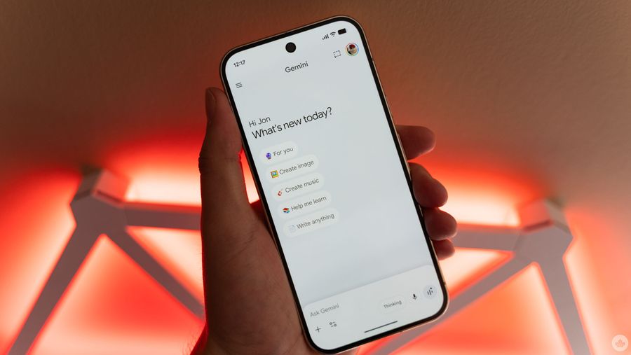 Gemini app on a smartphone