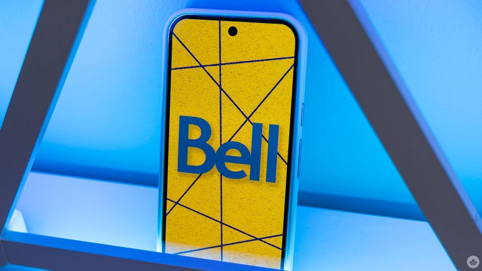 Bell logo on a smartphone.