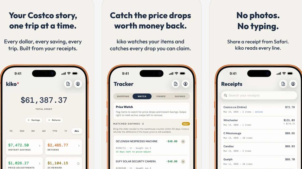 Canadian-made Kiko app helps track Costco purchases for price matching
